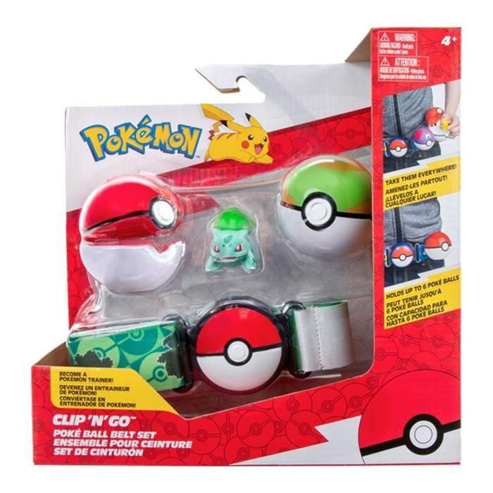 Cinturón de clip 'n' Go Bandai - Pokémon - 1 cinturón, 1 bola de Poké, 1 bola de nido y 1 figura de 5 cm Bulbizon Cinturón de clip 'n' Go Bandai - Pokémon - 1 cinturón, 1 bola de Poké, 1 bola de nido y 1 figura de 5 cm Bulbizon