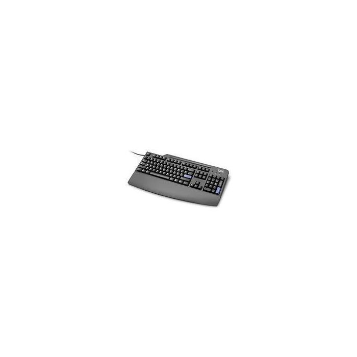 Lenovo Teclado USB Preferred Pro Business Black U.S. English, reposamuñecas extraíble, inclinación ajustable y 104 teclas silenciosas