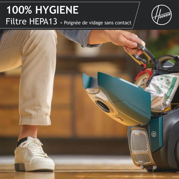 Hoover He530alg Aspiradora con bolsa 850W, 69dB, 3.5L, Filtro HEPA13, Antialergias Mascotas, Parquet, Miniturbo 1