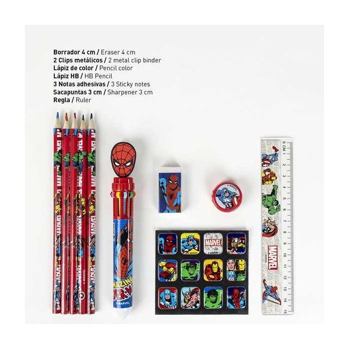 Conjunto papelería escolar avengers 22.0 x 14.0 x 0.5 cm 2