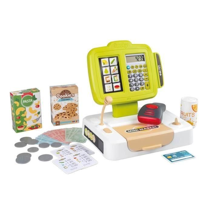 Smoby - Caja registradora - 30 accesorios incluidos - Calculadora y Escáner con sonido y luz - A partir de 3 años Smoby - Caja registradora - 30 accesorios incluidos - Calculadora y Escáner con sonido y luz - A partir de 3 años
