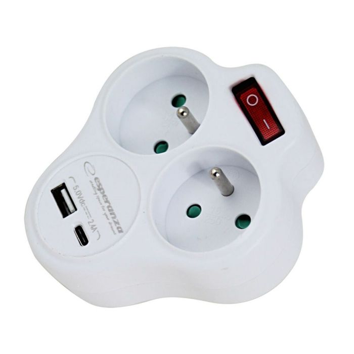Ladrón de enchufe Esperanza ELK311W 2 Enchufes 5 Ladrón de enchufe Esperanza ELK311W 2 Enchufes 5