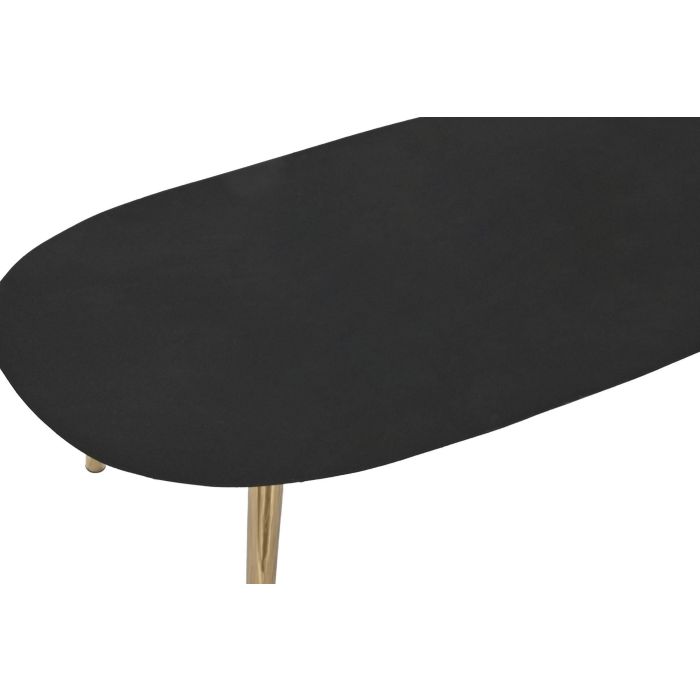 DKD Home Decor Mesa Centro Glam Negro Dorado 60 x 30 x 122 cm 1