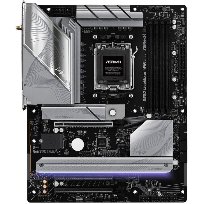 ASRock PLACA B850 LIVEMIXER WiFi, AMD AM5, B850, USB20G, WIFI7, ATX - 90-MXBQU0-A0UAYZ 1