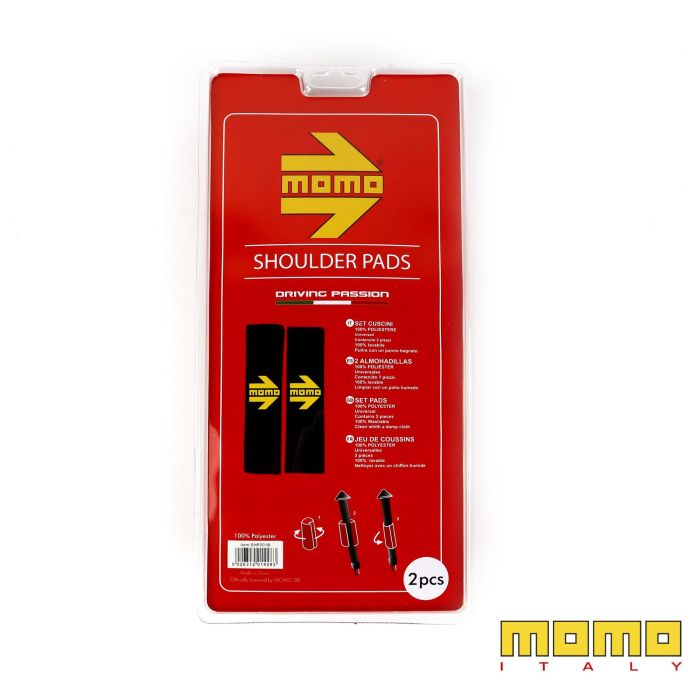 Set Almohadillas Momo Cinturon Coche Negro-Amarillo MOMLSHP001B 2 Set Almohadillas Momo Cinturon Coche Negro-Amarillo MOMLSHP001B 2