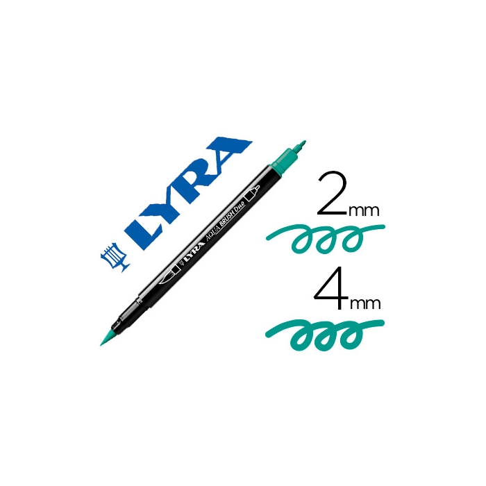 Lyra Rotulador Acuarelable Aqua Brush Doble Punta Fina y Pincel, Verde Noche 0 Lyra Rotulador Acuarelable Aqua Brush Doble Punta Fina y Pincel, Verde Noche 0
