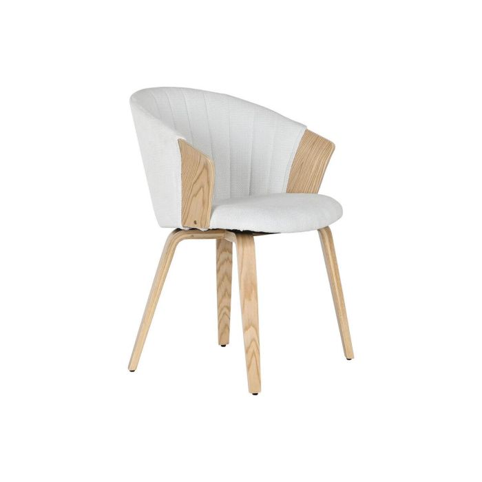 Silla Scandi DKD Home Decor Blanco 57.5 x 75 x 60 cm