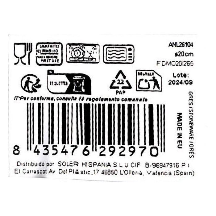 La Mediterranea Plato Postre Ø20 cm Monaco Brillo Anllo (12 Unidades) La Mediterranea Plato Postre Ø20 cm Monaco Brillo Anllo (12 Unidades)