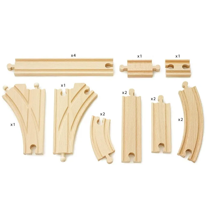 Brio World 33402 Caja de Evolución de 16 Rieles de Madera de Haya para Circuitos de Tren Brio: Rieles Rectos, Curvos y Puntos (+3 años) 3 Brio World 33402 Caja de Evolución de 16 Rieles de Madera de Haya para Circuitos de Tren Brio: Rieles Rectos, Curvos y Puntos (+3 años) 3