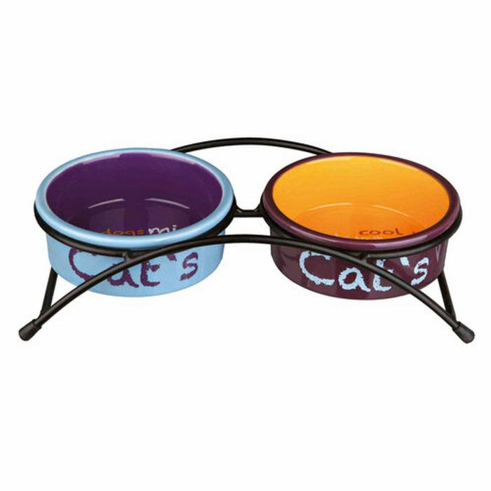 Comedero para Gato Trixie Eat on Feet Naranja Azul claro Lila Cerámica Hierro Ø 12 cm (2 Unidades) 3 Comedero para Gato Trixie Eat on Feet Naranja Azul claro Lila Cerámica Hierro Ø 12 cm (2 Unidades) 3
