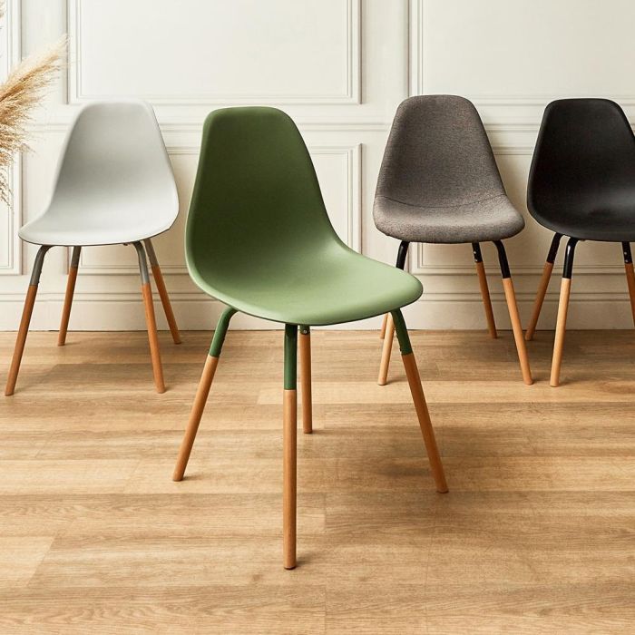 Home Deco Factory Silla Phenix Verde, Estilo Escandinavo, Asiento de Polipropileno y Estructura de Hierro 6 Home Deco Factory Silla Phenix Verde, Estilo Escandinavo, Asiento de Polipropileno y Estructura de Hierro 6