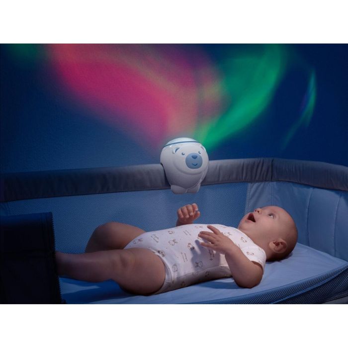 Chicco Proyector Oso Polar Rosa 2 en 1 con Luces y Música Personalizables para Bebés +0 Meses, Pilas AAA, 13x13x14.5 cm 2