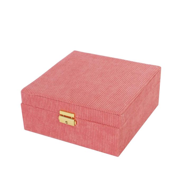 Joyero De Pana Roja Versa 21X9CM (2 Unidades) 2 Joyero De Pana Roja Versa 21X9CM (2 Unidades) 2