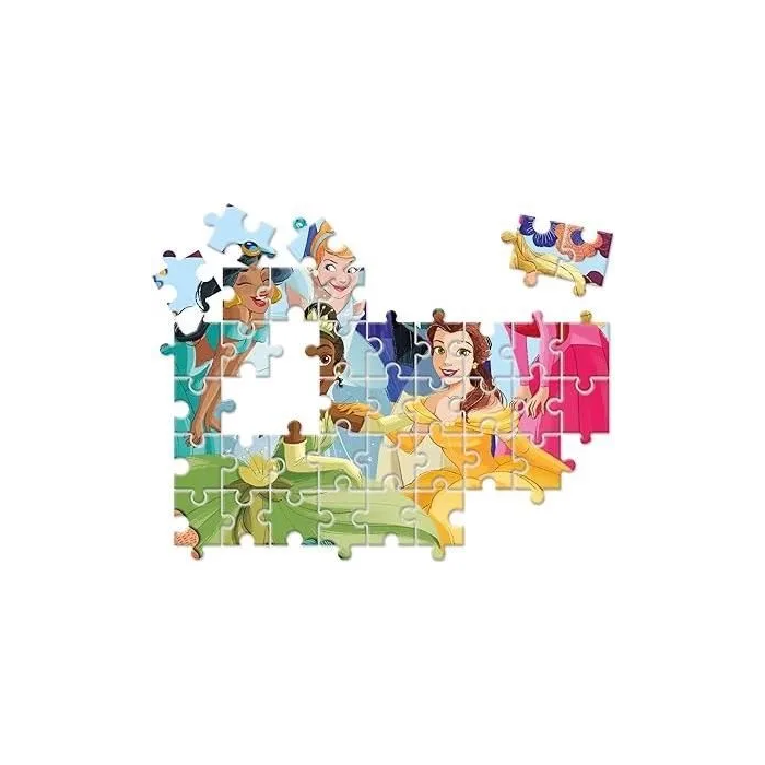 Clementoni CLE8005125182978 Edukit Princesas Disney Caja de aprendizaje 4 en 1: 2 rompecabezas, 1 nota, 1 juego de 6 cubos - Made in Italy 4