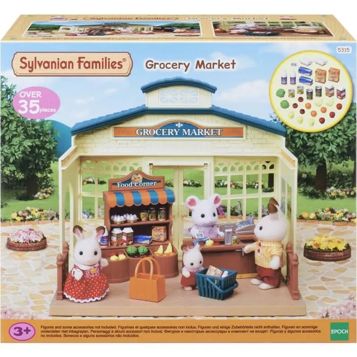 Sylvanian Families 5315 Supermarché Sylvanian Juguete para Niños: Familia Sylvanian compra en su supermercado para conseguir sus alimentos esenciales. 1