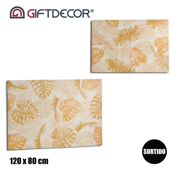 Giftdecor Lienzo 80 x 120 cm Hoja Natural Surtido (Set de 4) 3 Giftdecor Lienzo 80 x 120 cm Hoja Natural Surtido (Set de 4) 3