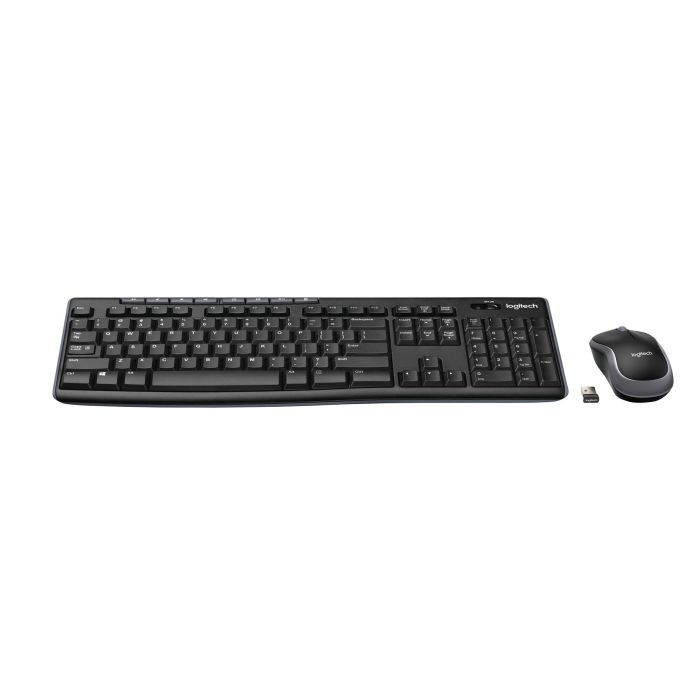 Logitech Mk270 Teclado y Mouse Inalámbrico con Nano Receptor, Resistente a Salpicaduras, Teclado Numérico y Pilas de Larga Duración 1