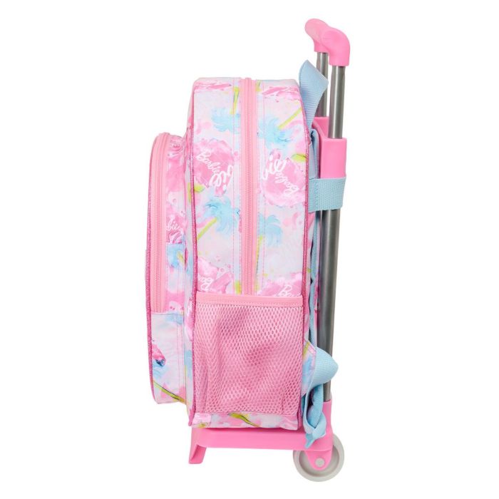 Mochila Escolar con Ruedas Barbie Painterly Rosa Azul cielo 26 x 11 x 67 cm 26 x 34 x 11 cm 1