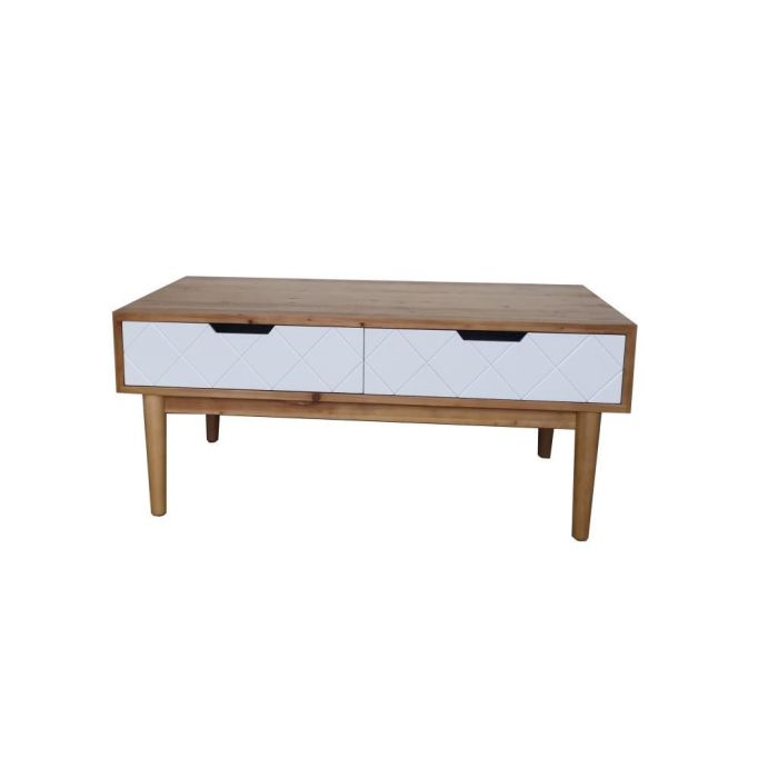 Mesa Centro Moderno DKD Home Decor Marron Blanco 55 x 46 x 105 cm