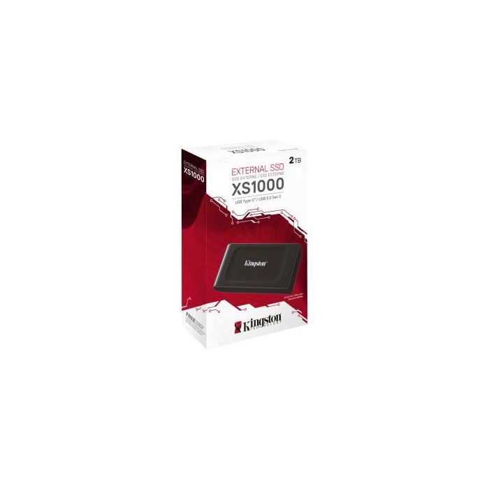 Kingston XS1000 SSD Externo USB 3.2 Gen 2 Tipo C Negro 2TB Portátil de Alta Velocidad para Almacenamiento y Copias de Seguridad (1050 MB/s) 2