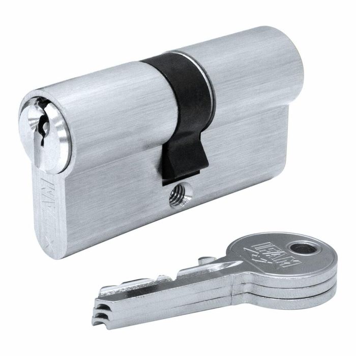 Ifam Cilindro F5s3535n Níquel 70mm (35+35mm) Leva Larga 15mm con 3 Llaves de Serreta, Latón Extruido, Perfil Europeo