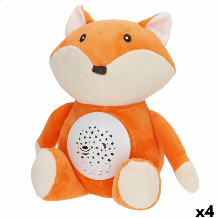 Peluche Proyector LED Colorbaby Felpa Plástico 25 x 27 x 13 cm (4 Unidades)