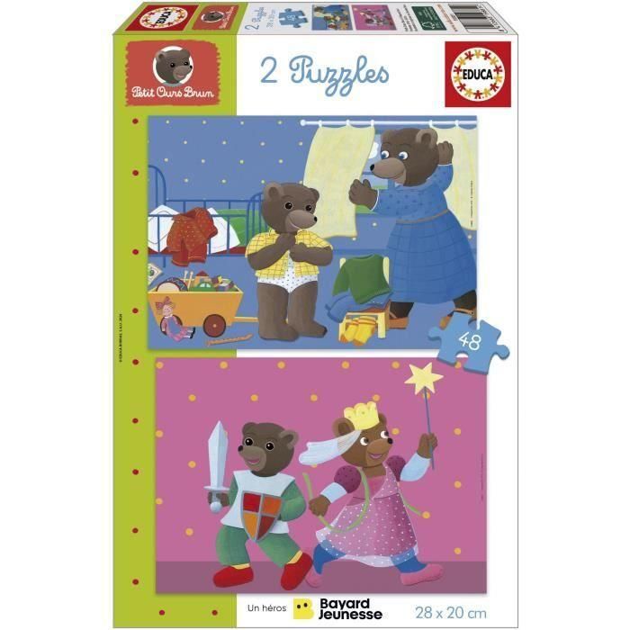 Puzzle - EDUCA - Osito Pardo: Set de 2 puzzles de 48 piezas para niños a partir de 4 años Puzzle - EDUCA - Osito Pardo: Set de 2 puzzles de 48 piezas para niños a partir de 4 años