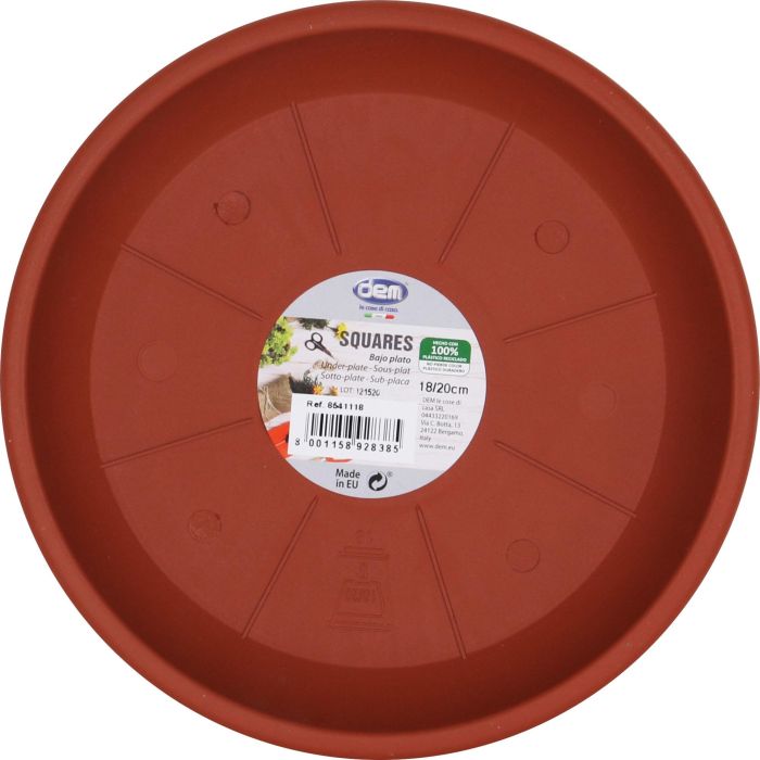 Dem Bajo Plato Para Maceta 18/20 cm "Squares" (6 Unidades) 2