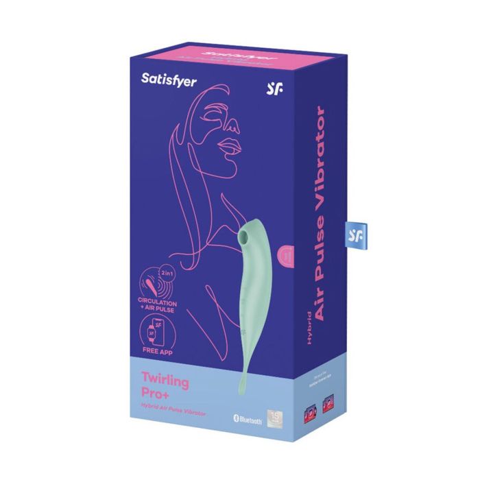 Satisfyer Twirling pro+ vibrador hibrido de aire app menta Satisfyer Twirling pro+ vibrador hibrido de aire app menta