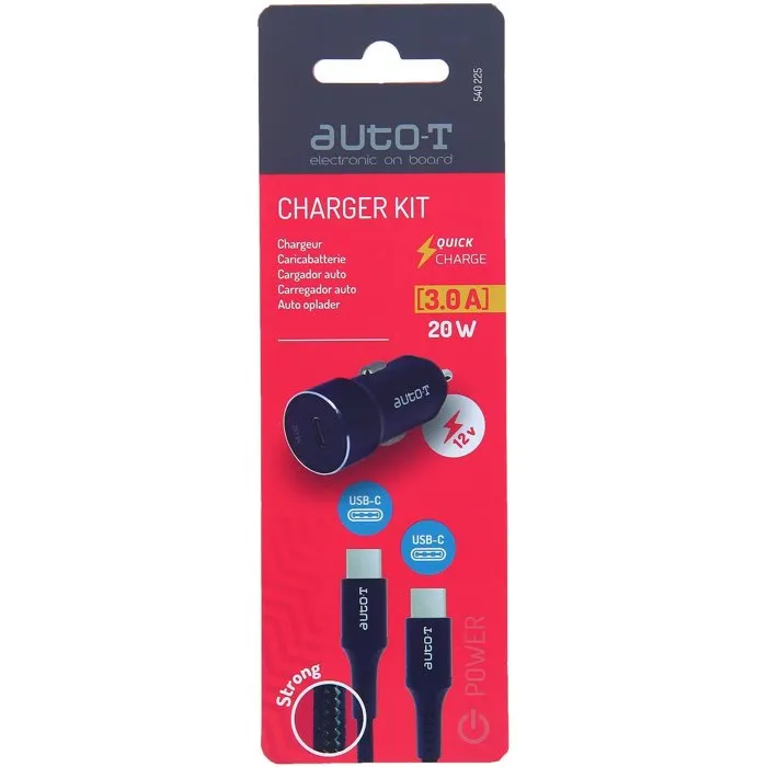 Auto-T Cargador para Coche USB-C 20W 5A - 540225 - AUT3221325402257 1