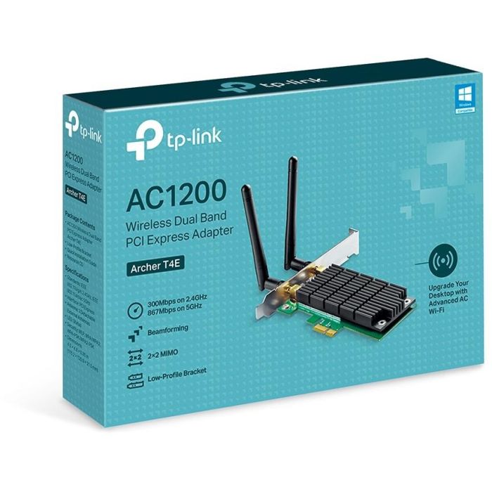 TP-Link Archer T4E Adaptador WLAN Interno PCI Express 867 Mbit/s Wi-Fi 5 Doble Banda para PC 5 TP-Link Archer T4E Adaptador WLAN Interno PCI Express 867 Mbit/s Wi-Fi 5 Doble Banda para PC 5