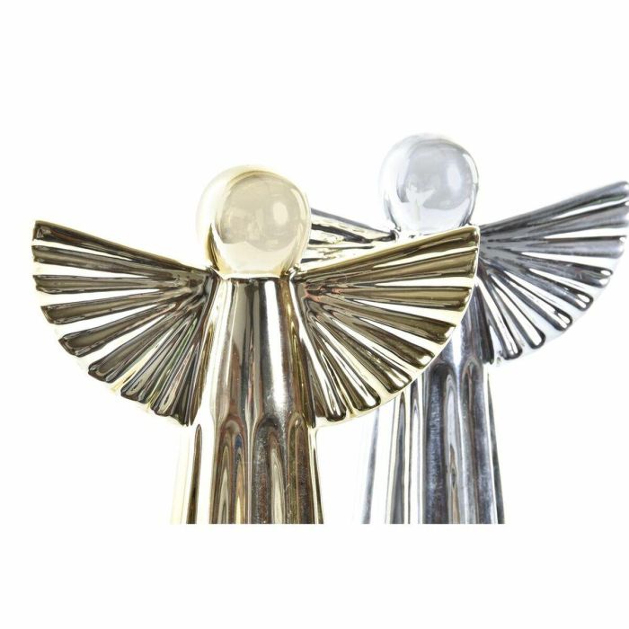 Figura Navidad Moderna DKD Home Decor Dorado Plateado 5 x 17 x 13 cm (2 Unidades) 2 Figura Navidad Moderna DKD Home Decor Dorado Plateado 5 x 17 x 13 cm (2 Unidades) 2