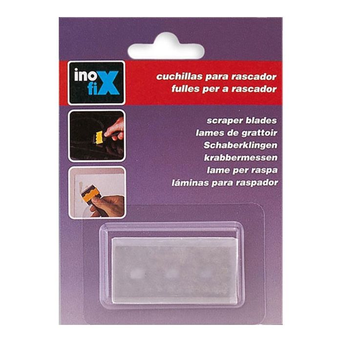 Repuesto cuchillas rascavidrios (blister 5 unid.) inofix 1