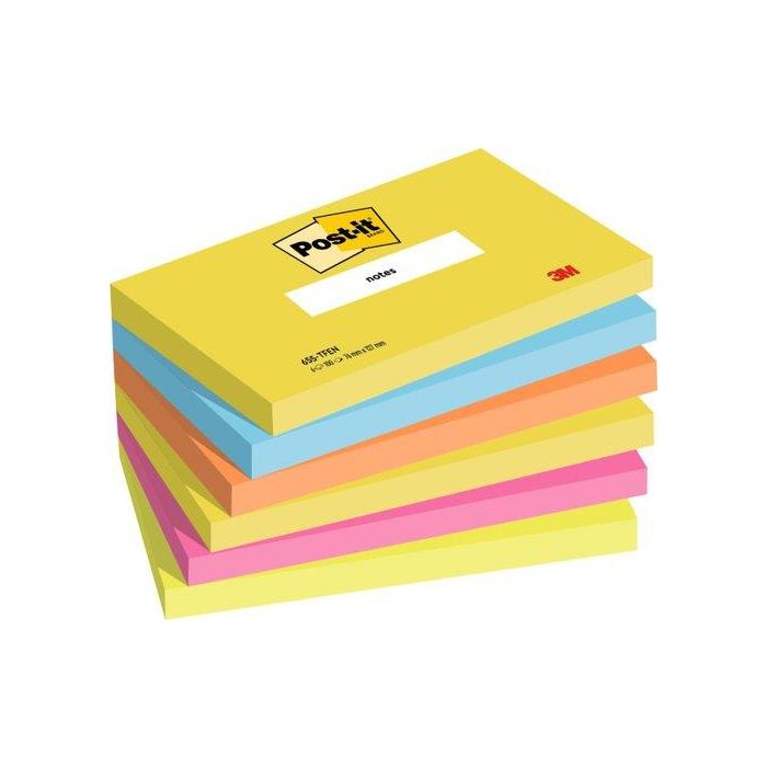Taco Notas Post-It 655 76X127 Colores Energia Pack De 6