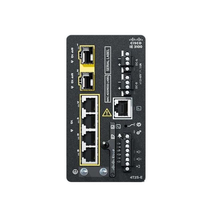 Cisco IE3100 W/4GE COPPER 2GE SFP - Switch Industrial Gestionado con 4 Puertos Gigabit Ethernet Cobre y 2 Puertos SFP