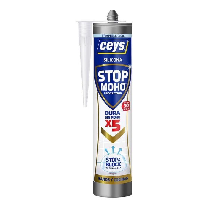 Ceys Silicona Stop Moho X5 Baños y Cocinas Transparente 280 ml Ceys Silicona Stop Moho X5 Baños y Cocinas Transparente 280 ml