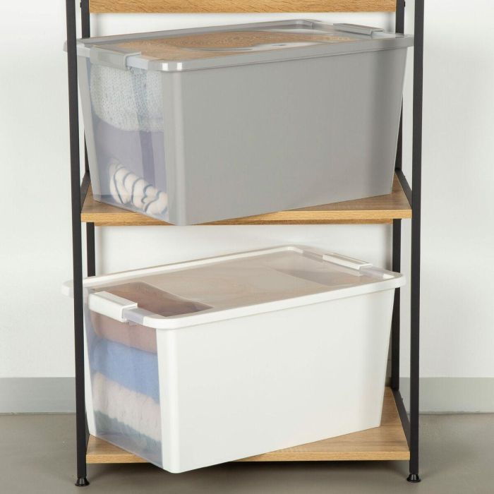Caja de Almacenaje Curver Gris Plástico 40 L 55 x 28 x 35 cm (5 Unidades) 2 Caja de Almacenaje Curver Gris Plástico 40 L 55 x 28 x 35 cm (5 Unidades) 2