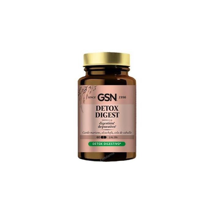 GSN Detox Digest: Apoyo Hepático y Digestivo con Cardo Mariano, Alcachofa y Glutatión Reducido - 60 Comprimidos