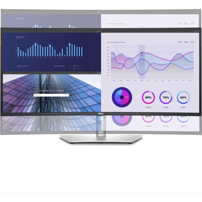 Dell U3423WE Monitor Curvo 34.1" UltraWide Quad HD 3440x1440 IPS 21:9 USB-C HDMI DisplayPort Altavoces Plata 6