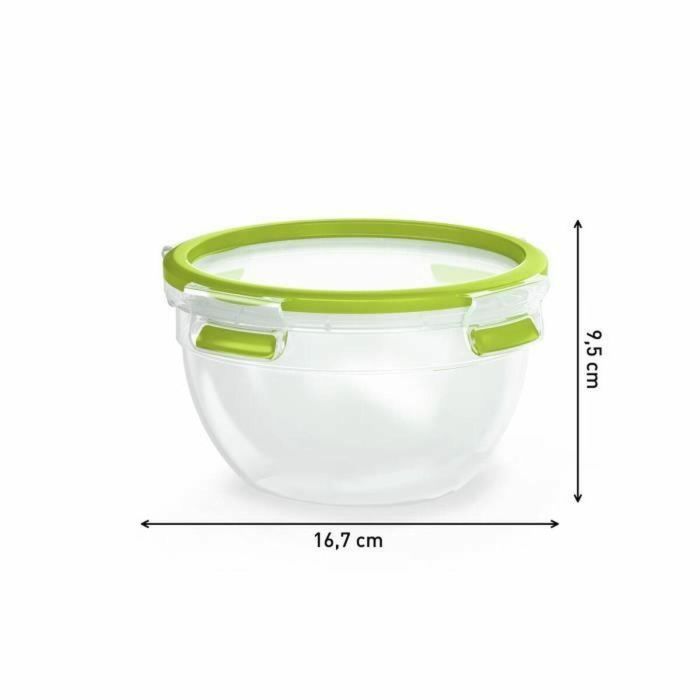 TEFAL Masterseal To Go Salad Box, recipiente para alimentos de 1 L, 2 compartimentos, 100% hermético, sin BPA, garantía de 30 años K3100112 1