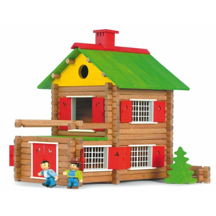 Jeujura My Wooden Chalet - Juego de Construcción de Madera Natural y Teñida con 175 Piezas, para Niños a partir de 5 años 3 Jeujura My Wooden Chalet - Juego de Construcción de Madera Natural y Teñida con 175 Piezas, para Niños a partir de 5 años 3