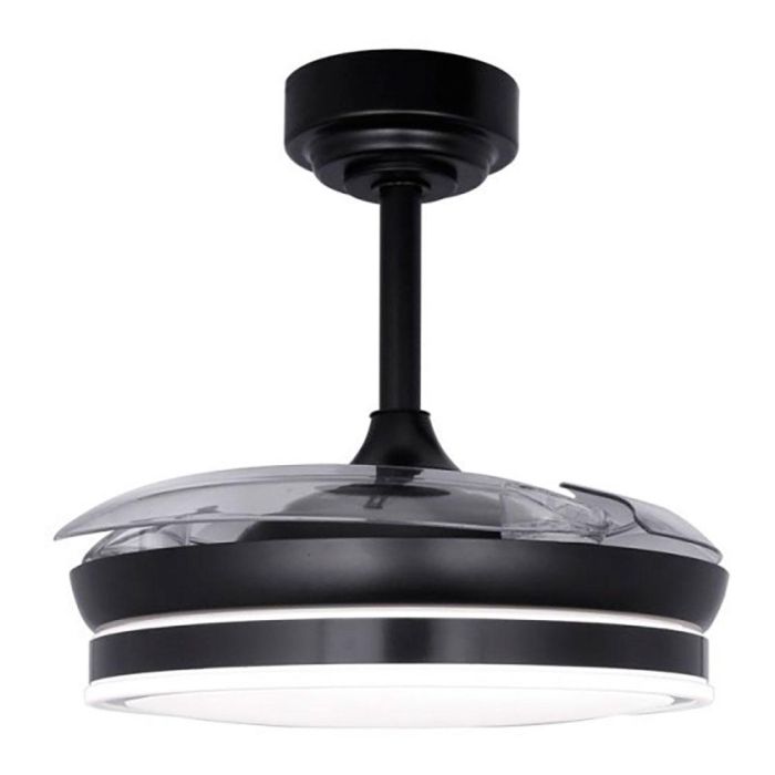 Ventilador de techo led 3cct aspas retráctiles moss mini 46 W 5520 lm negro 2 Ventilador de techo led 3cct aspas retráctiles moss mini 46 W 5520 lm negro 2