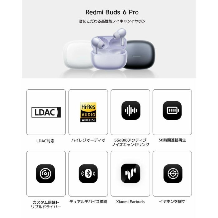 Xiaomi BHR9310GL Redmi Buds 6 Pro Glacier White 10 Xiaomi BHR9310GL Redmi Buds 6 Pro Glacier White 10