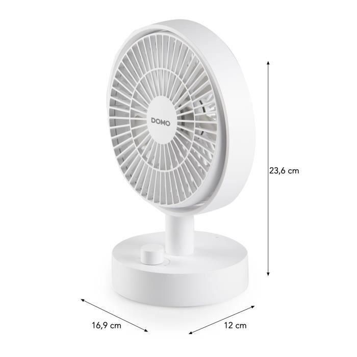 Ventilador de mesa - DOMO - Batería Li-ion 5V - Recargable USB - Diámetro 15 cm - 10 velocidades 2 Ventilador de mesa - DOMO - Batería Li-ion 5V - Recargable USB - Diámetro 15 cm - 10 velocidades 2