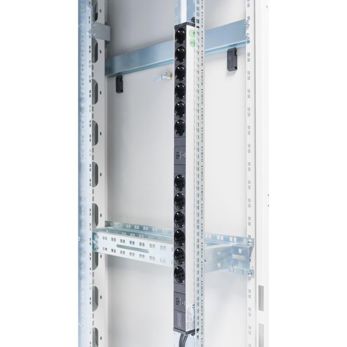 Digitus Regleta de Aluminio con Protección Sobrecarga, 12 Enchufes Schuko, Cable 2m 4