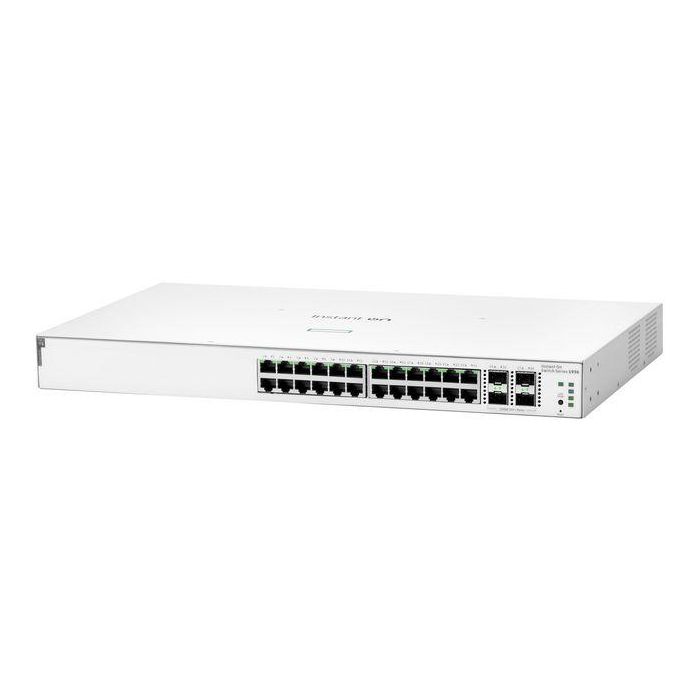 Aruba 1930 Switch 24 Puertos Gigabit PoE 4 Puertos SFP+ 195W Montaje Rack Gestionado L2+ HPE 1