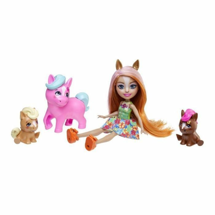 Enchantimals-Pony Thinking Family-Muñeca y 3 figuras de pony HXB99 5