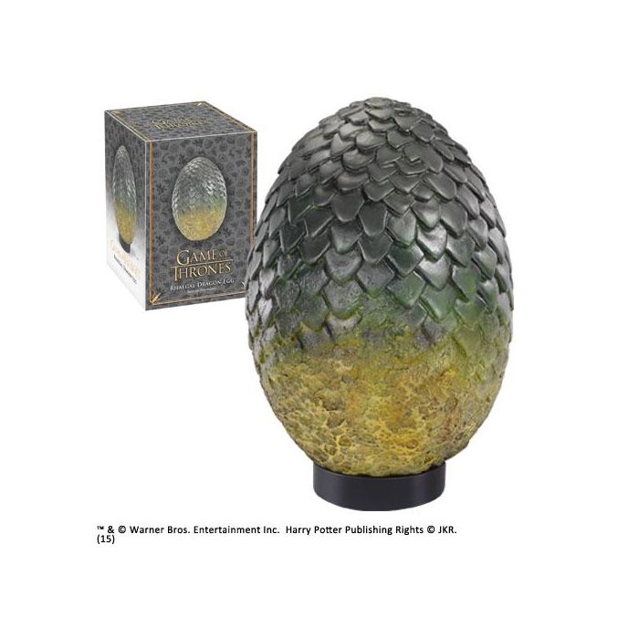 The Noble Collection Réplica Huevo Dragón Rhaegal Juego de Tronos Serie TV Resina Edición Lujo para Coleccionistas con Caja