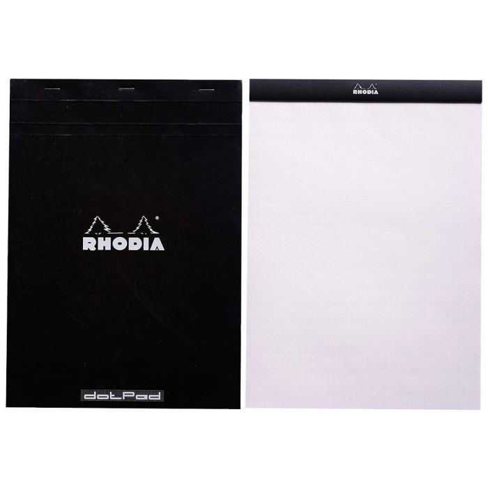 Bloc Nota Rhodia Black Dot Pad Din A4 80 Hojas 80 gr-M2 Liso Con Puntos Negros 5 mm Perforado 1