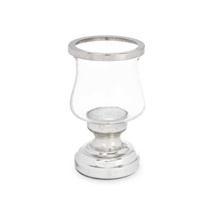 Portavela Copa Plateada Giftdecor 11.5x19x11.5 cm - Cristal y Acero (6 Unidades) 1